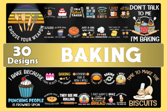 Baking Bundle Graphics for Crafts & Branding