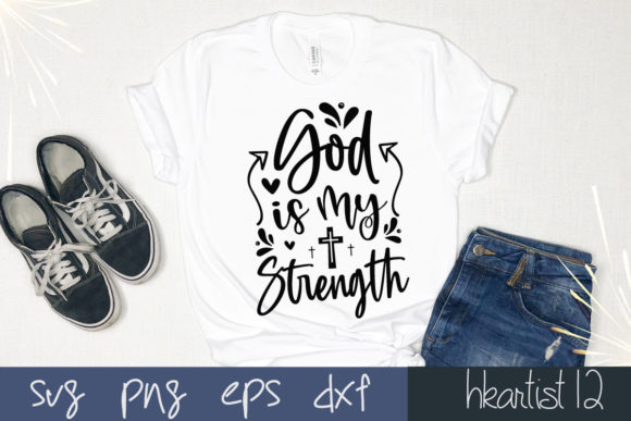God is My Strength SVG: Graphics for Faith Crafts