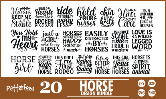 Horse SVG Bundle: Funny Designs for Embroidery