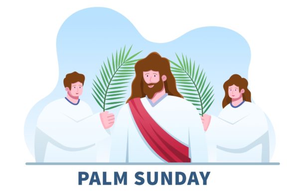 Palm Sunday Graphics: Illustrations for Local Branding
